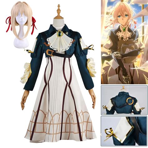 cosplay violet|Violet Evergarden Cosplay Traje Anime Peruca Princesa。